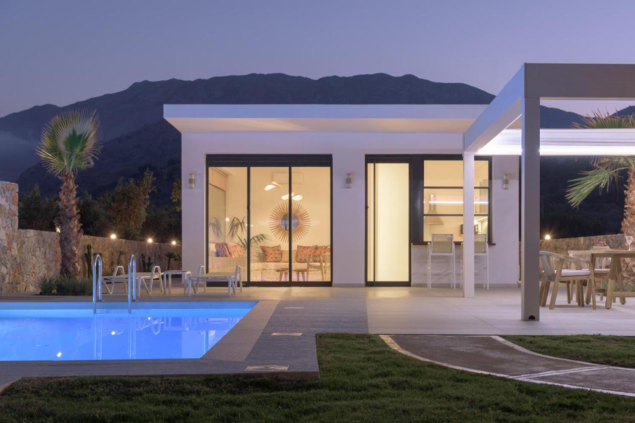 Pelagias Villa Lefka With Heated Pool Mathés Exteriör bild